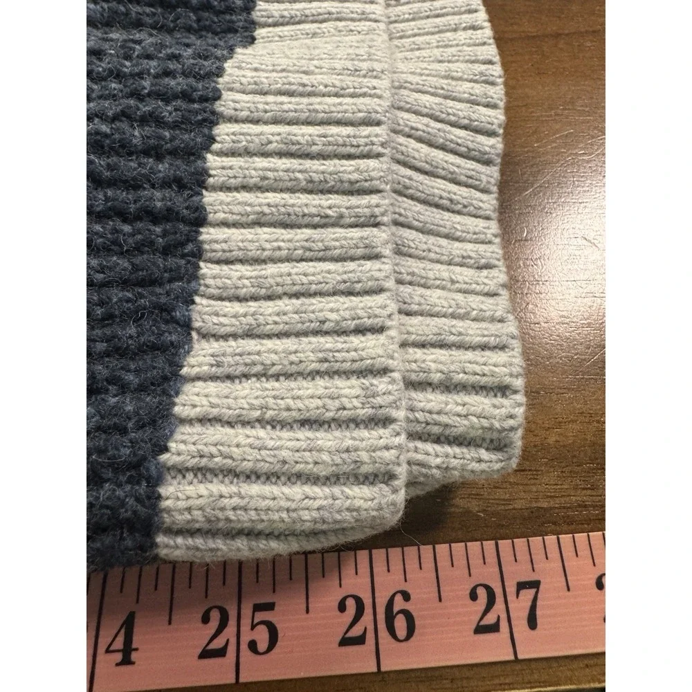 VTG 90s LL Bean Merino Wool Cotton Chunky Knit Sweater Medium Fisherman Preppy